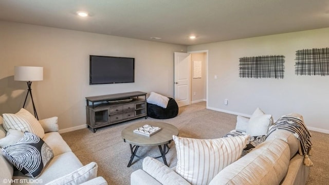 view of carpeted living room