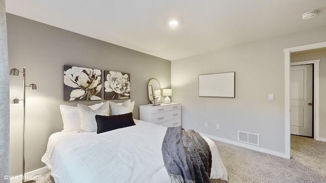 view of carpeted bedroom