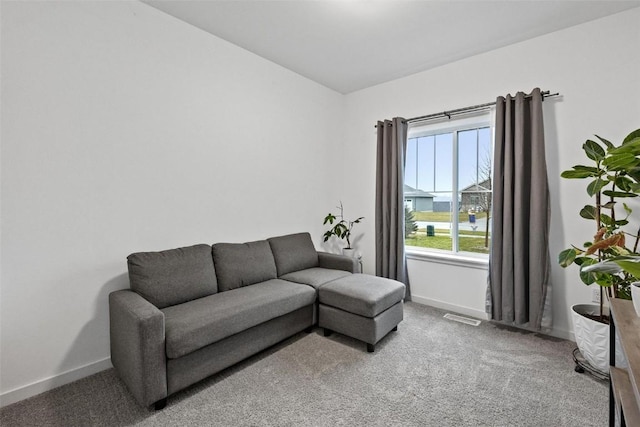 view of carpeted living room