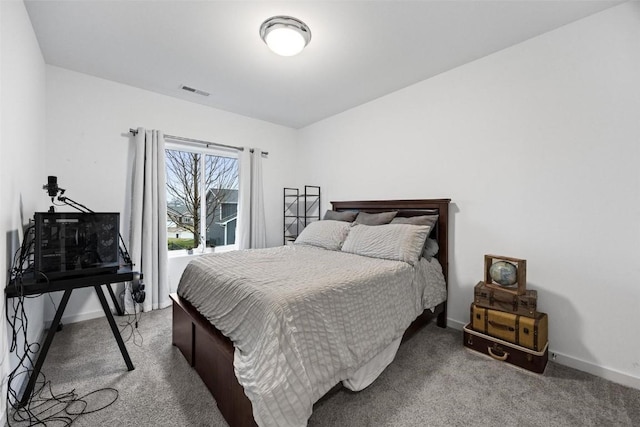 bedroom with carpet floors