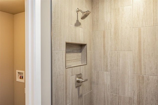 interior details with a shower