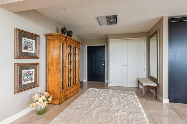 interior space featuring a closet