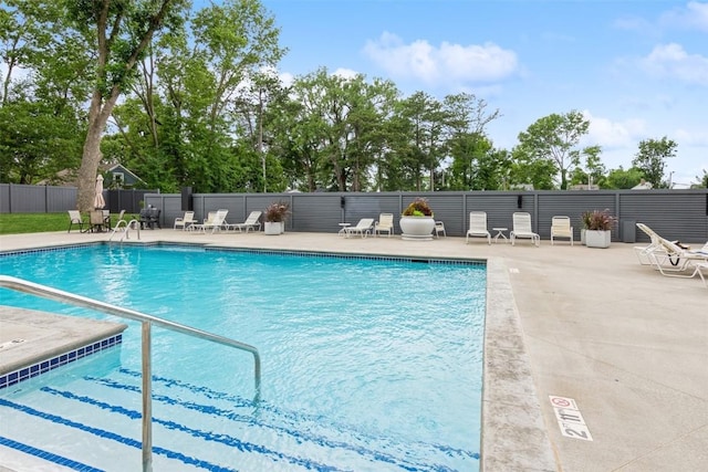 view of pool with a patio