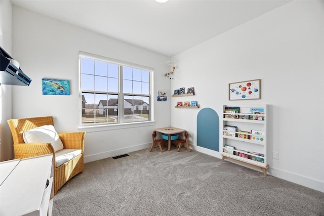 game room with carpet floors