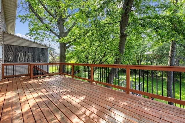 view of wooden deck