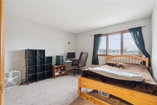 view of carpeted bedroom