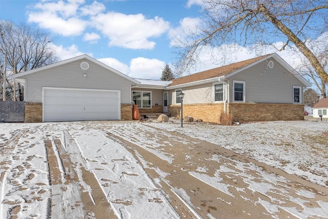 ranch-style home with a garage