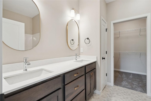 bathroom featuring vanity