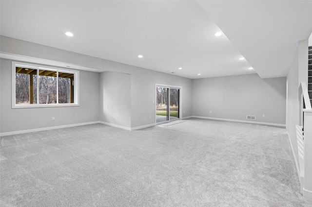 interior space with light colored carpet