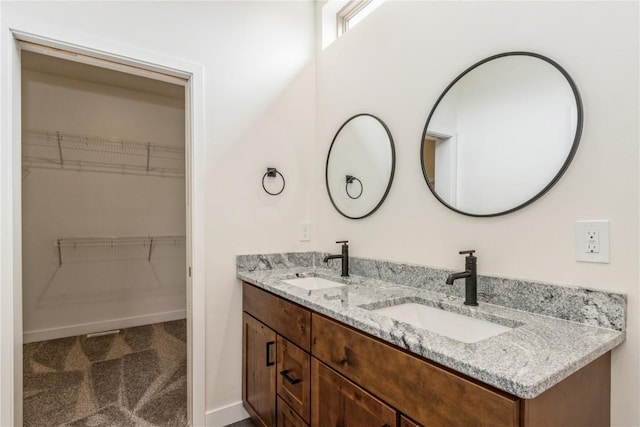 bathroom featuring vanity