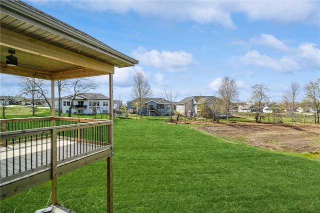 view of yard featuring a deck