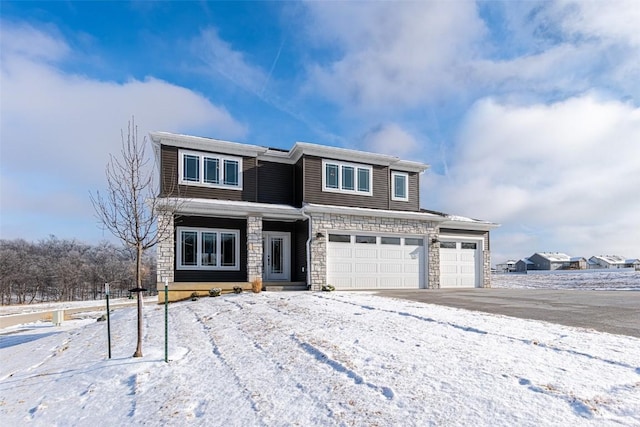 view of front facade with a garage