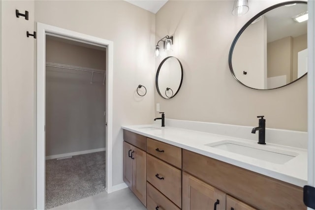 bathroom with vanity