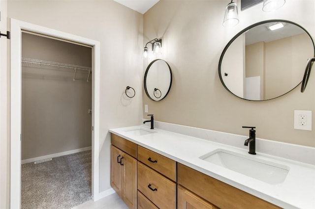 bathroom featuring vanity