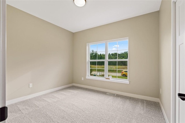 unfurnished room with carpet flooring