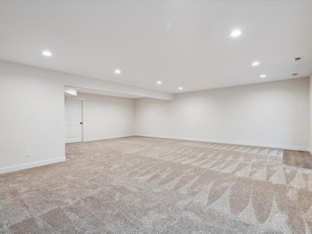 318 Sierra Trce, Coralville, IA 52241 - finished basement with recessed lighting and light colored carpet