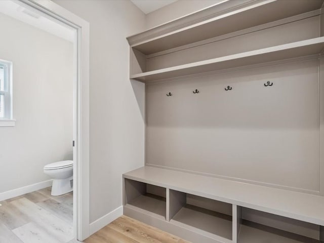 4648 Preston Ln, Iowa City, IA 52246 - mudroom with light wood finished floors and baseboards