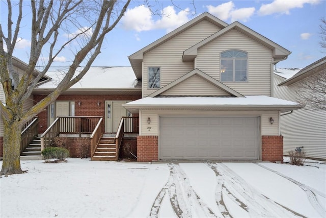 view of front of home featuring a garage