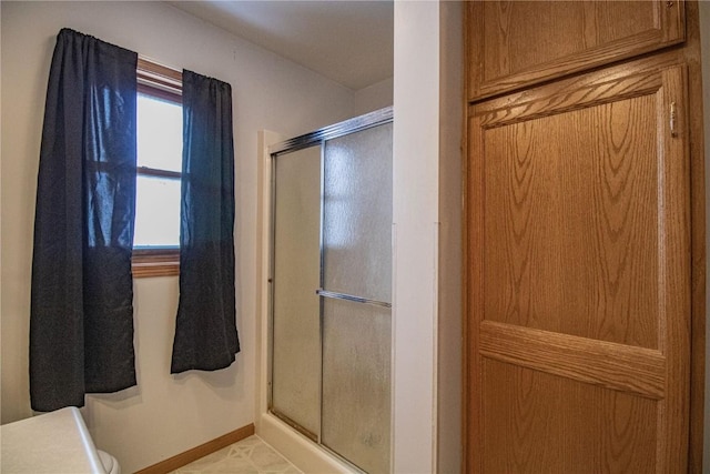 bathroom with walk in shower