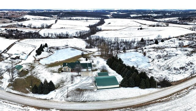 view of snowy aerial view