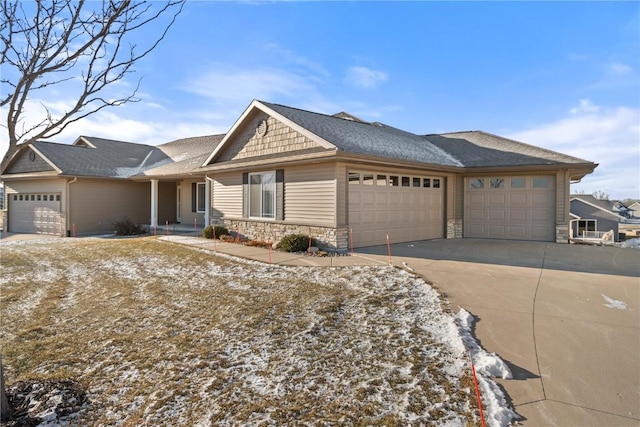 view of front of home featuring a garage