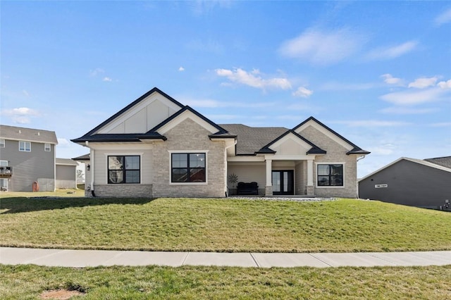 view of front of house with a front yard