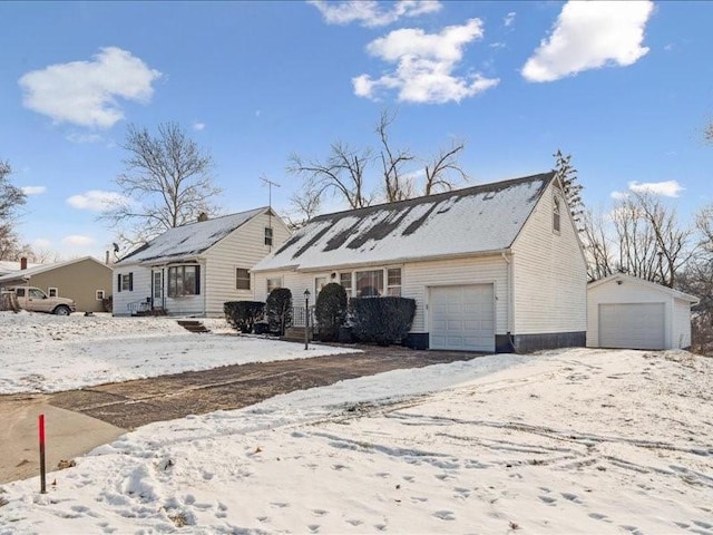 view of snow covered house