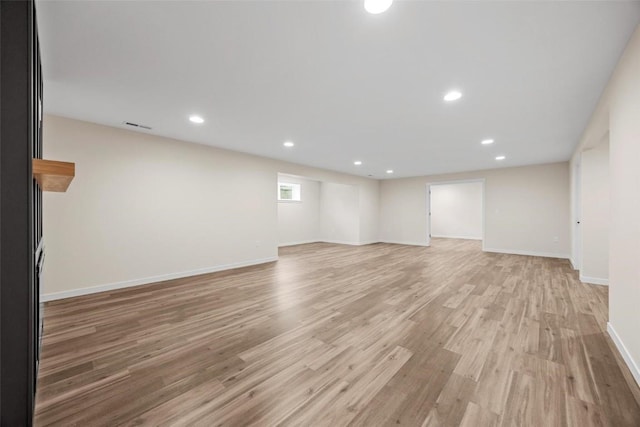 empty room featuring light hardwood / wood-style flooring