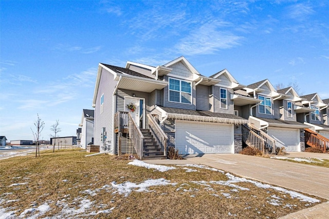 view of property featuring a garage