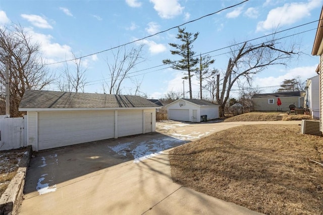 garage featuring central AC