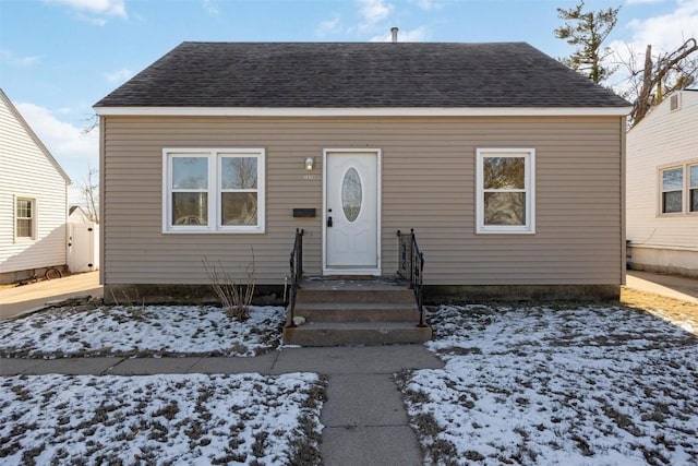 view of bungalow-style home