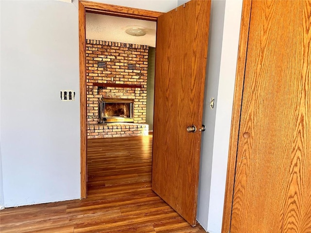 hall featuring hardwood / wood-style floors