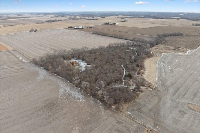 aerial view with a rural view