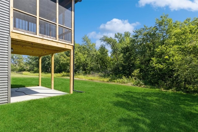 view of yard featuring a patio area