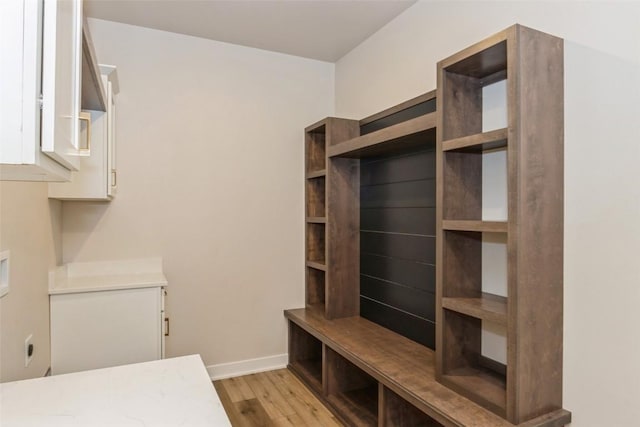 mudroom featuring light hardwood / wood-style floors