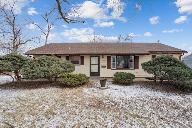 view of ranch-style home