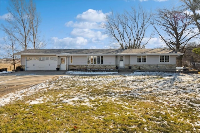 ranch-style house with a garage