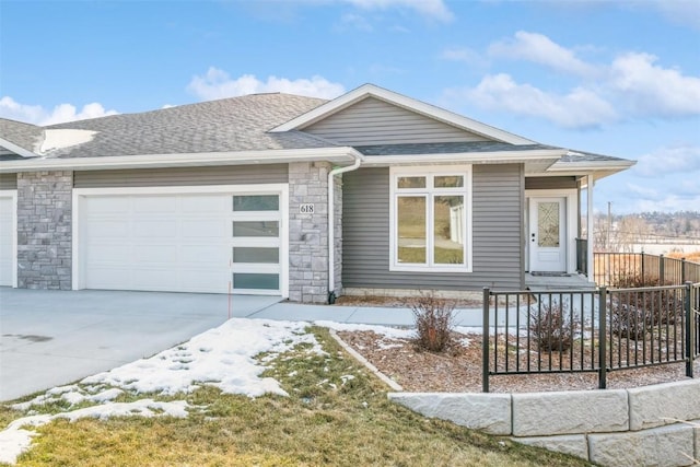 ranch-style house with a garage