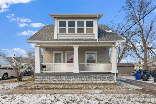 view of front of house with covered porch