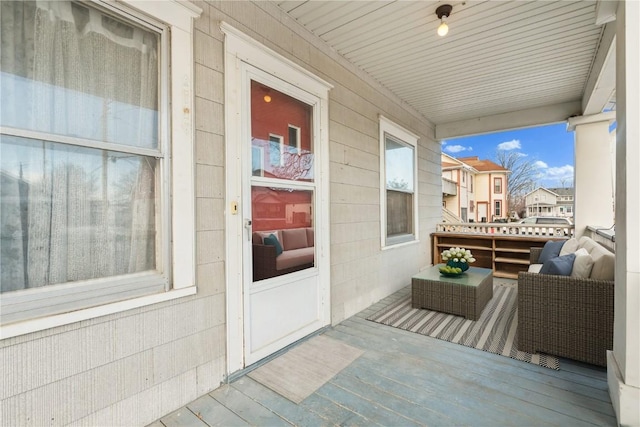 property entrance with a porch