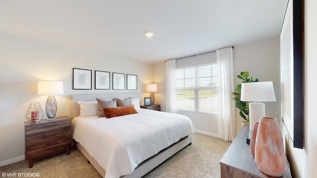 view of carpeted bedroom