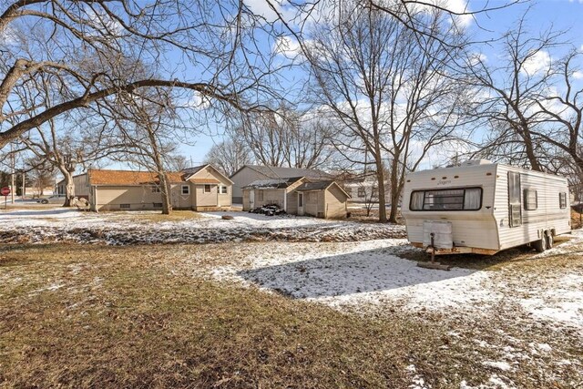 view of snowy yard