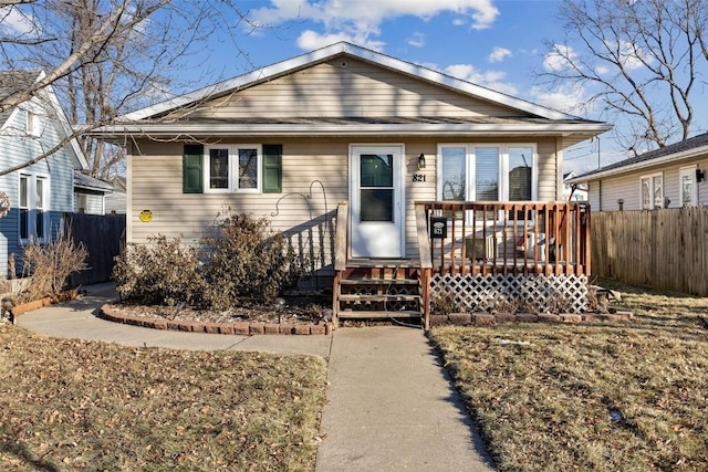 view of bungalow-style home