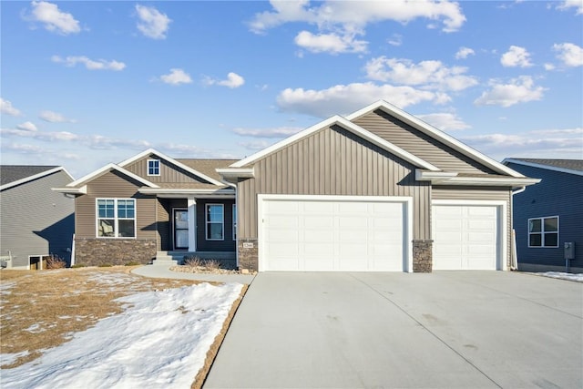 craftsman-style home featuring a garage