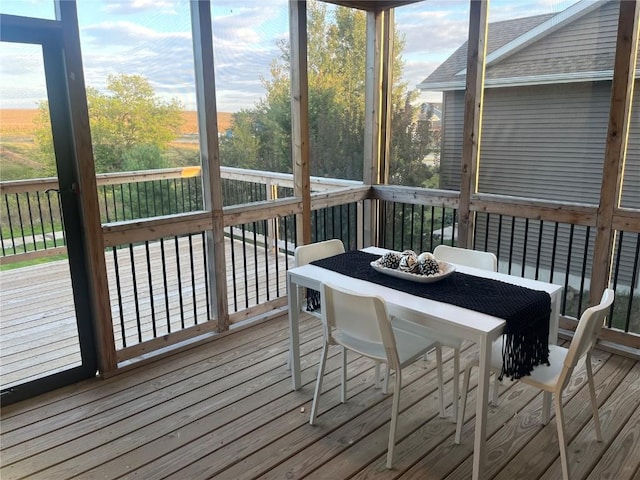 view of sunroom / solarium