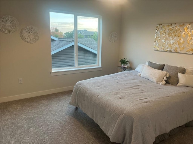 bedroom with carpet floors