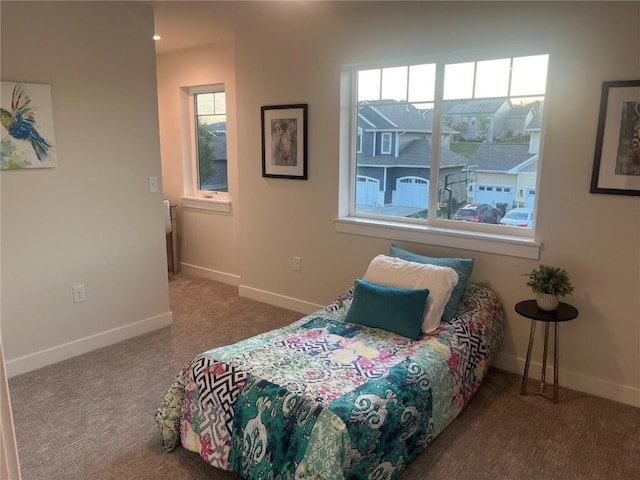 view of carpeted bedroom