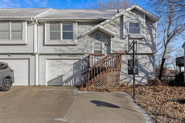 view of front of house featuring a garage