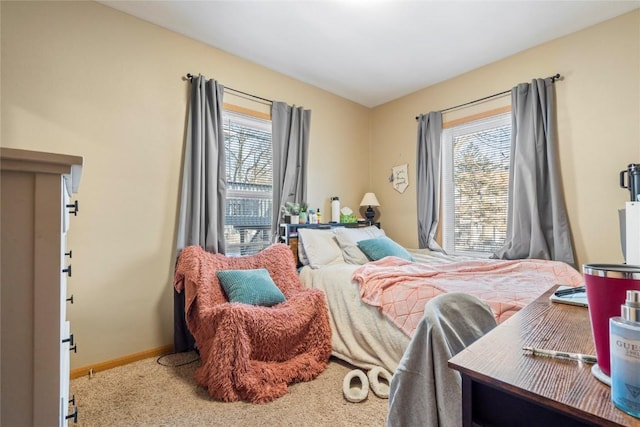 view of carpeted bedroom