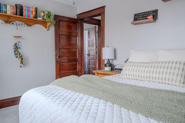 view of carpeted bedroom